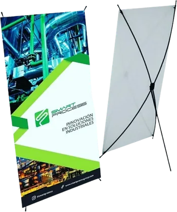 Pendón araña con estructura metálica en X